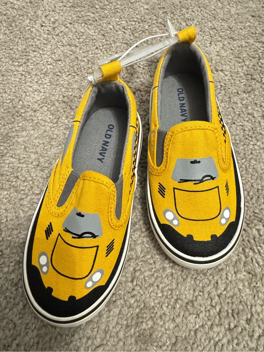 Old Navy Kids Yellow Taxi Slip-On Shoes size 6